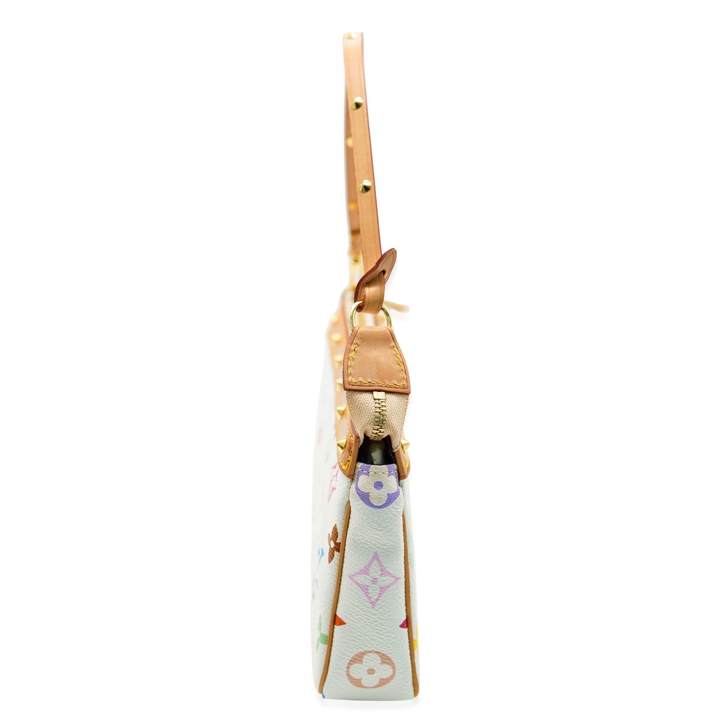 Louis Vuitton Louis Vuitton White Monogram Multicolore Canvas Pochette Accessoires