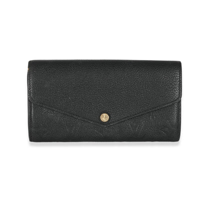 Louis Vuitton Louis Vuitton Black Empreinte Sarah Wallet