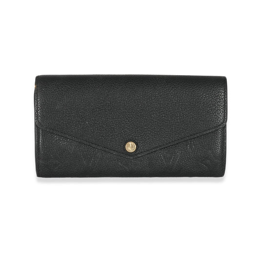 Louis Vuitton Louis Vuitton Black Empreinte Sarah Wallet