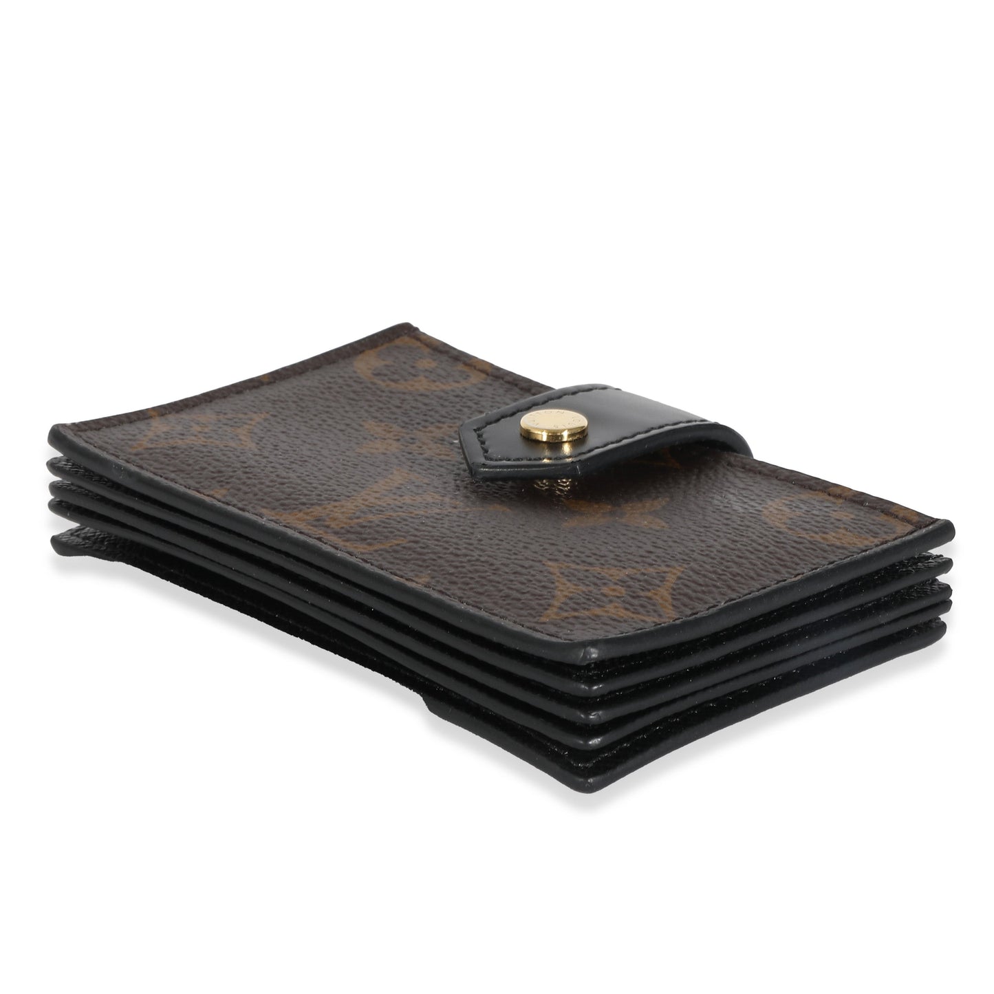 Louis Vuitton Louis Vuitton Black Monogram Canvas Gusseted Card Holder