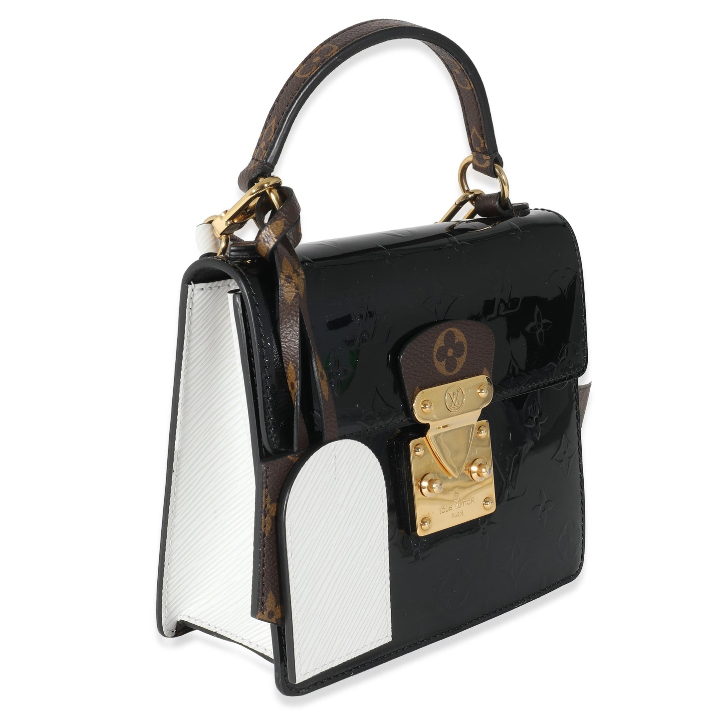 Louis Vuitton Louis Vuitton White Epi Black Monogram Vernis Spring Street
