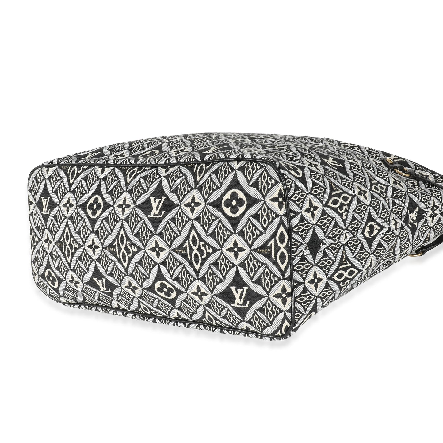 Louis Vuitton Black White Jacquard Since 1854 Neverfull MM