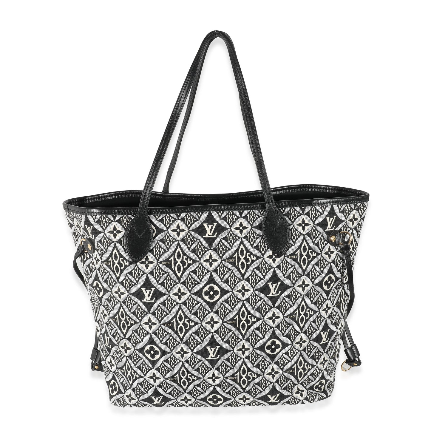 Louis Vuitton Black White Jacquard Since 1854 Neverfull MM