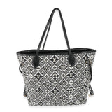 Louis Vuitton Black White Jacquard Since 1854 Neverfull MM