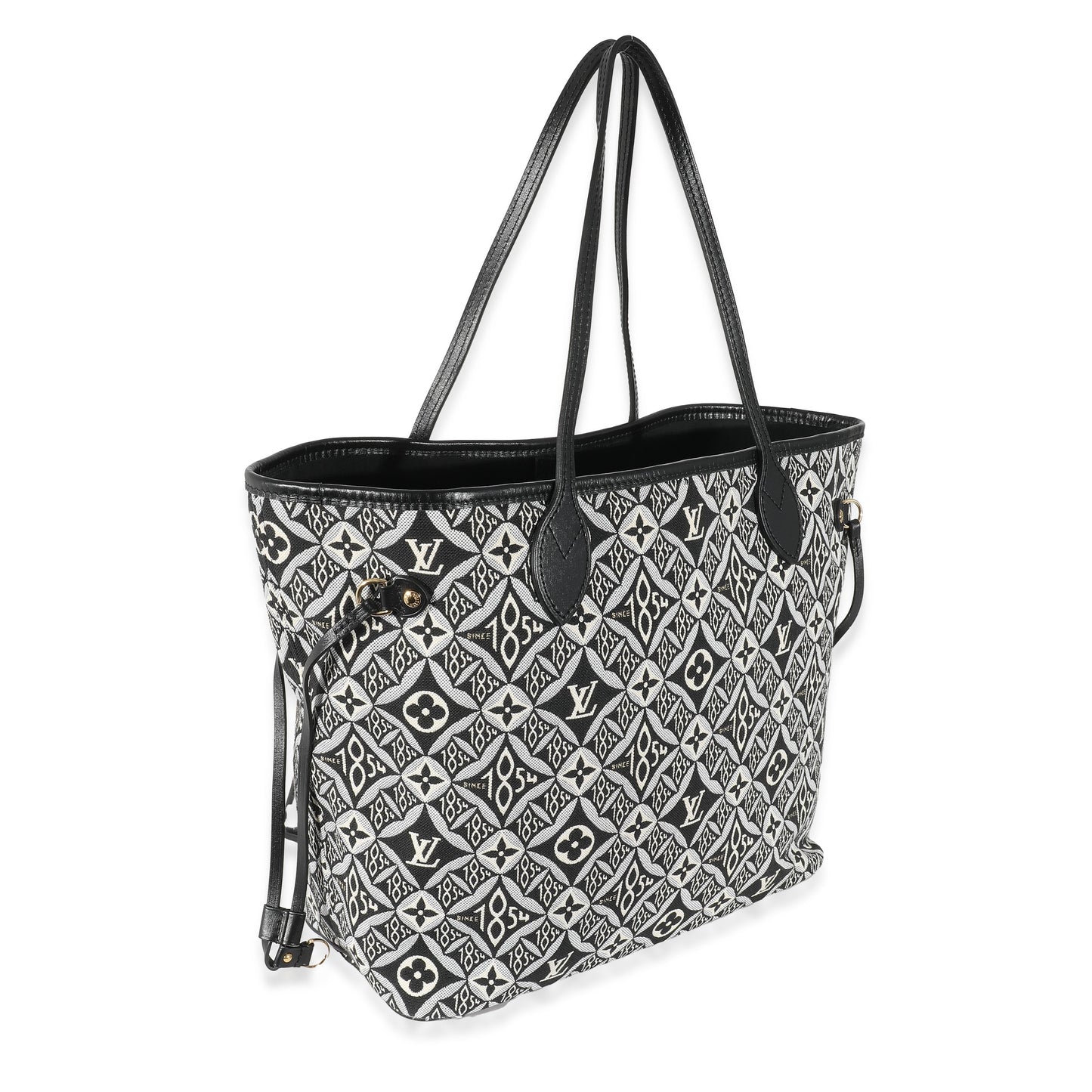 Louis Vuitton Black White Jacquard Since 1854 Neverfull MM