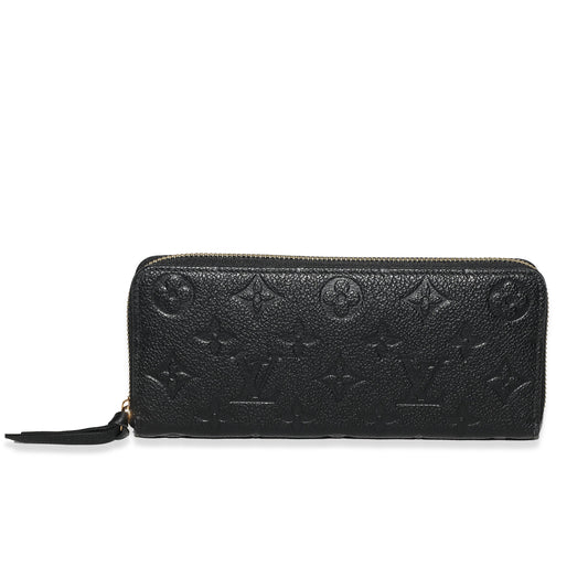 Louis Vuitton Louis Vuitton Black Monogram Empreinte Clemence Wallet