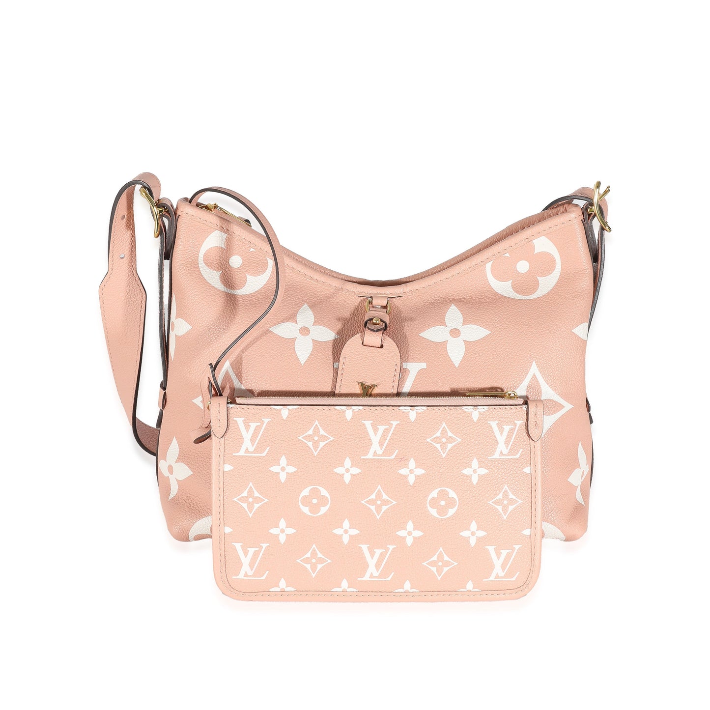 Louis Vuitton Louis Vuitton Trianon Pink Cream Empreinte Monogram Giant Carryall PM