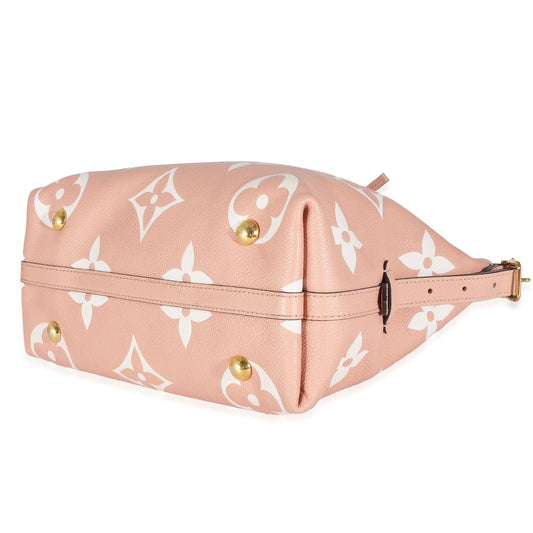 Louis Vuitton Louis Vuitton Trianon Pink Cream Empreinte Monogram Giant Carryall PM