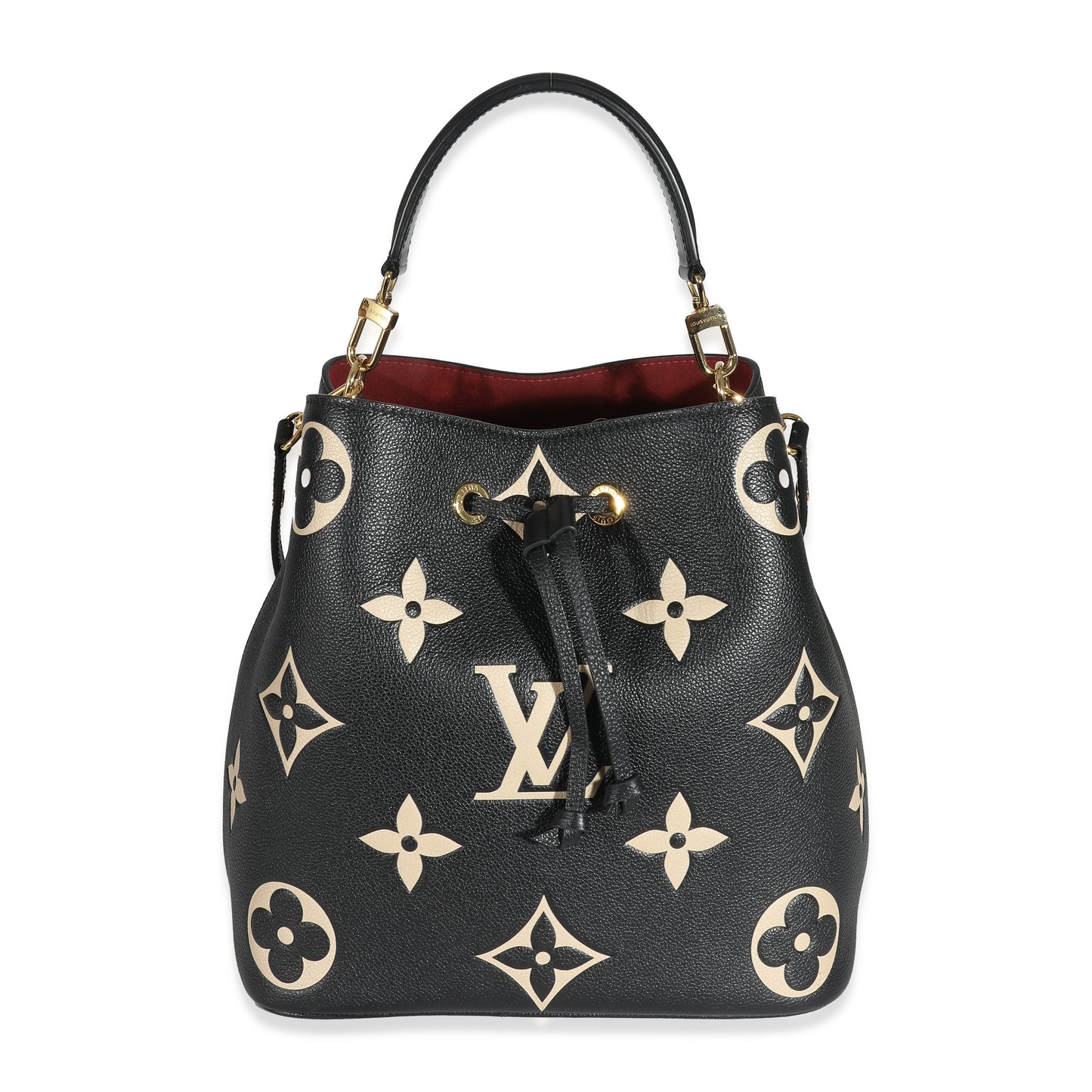 Louis Vuitton Louis Vuitton Black Beige Giant Monogram Empreinte NeoNoe MM