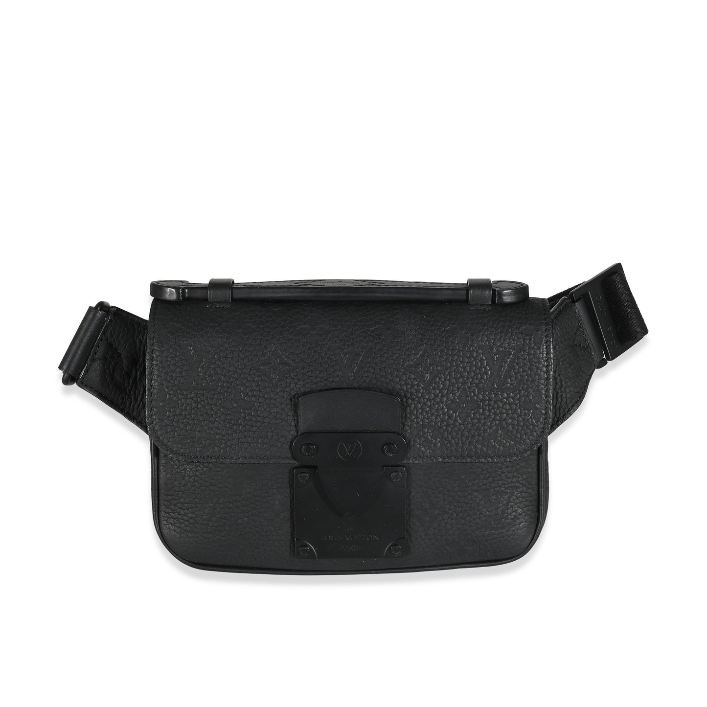 Louis Vuitton Louis Vuitton Black Monogram Taurillon S Lock Sling Bag
