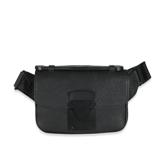 Louis Vuitton Louis Vuitton Black Monogram Taurillon S Lock Sling Bag