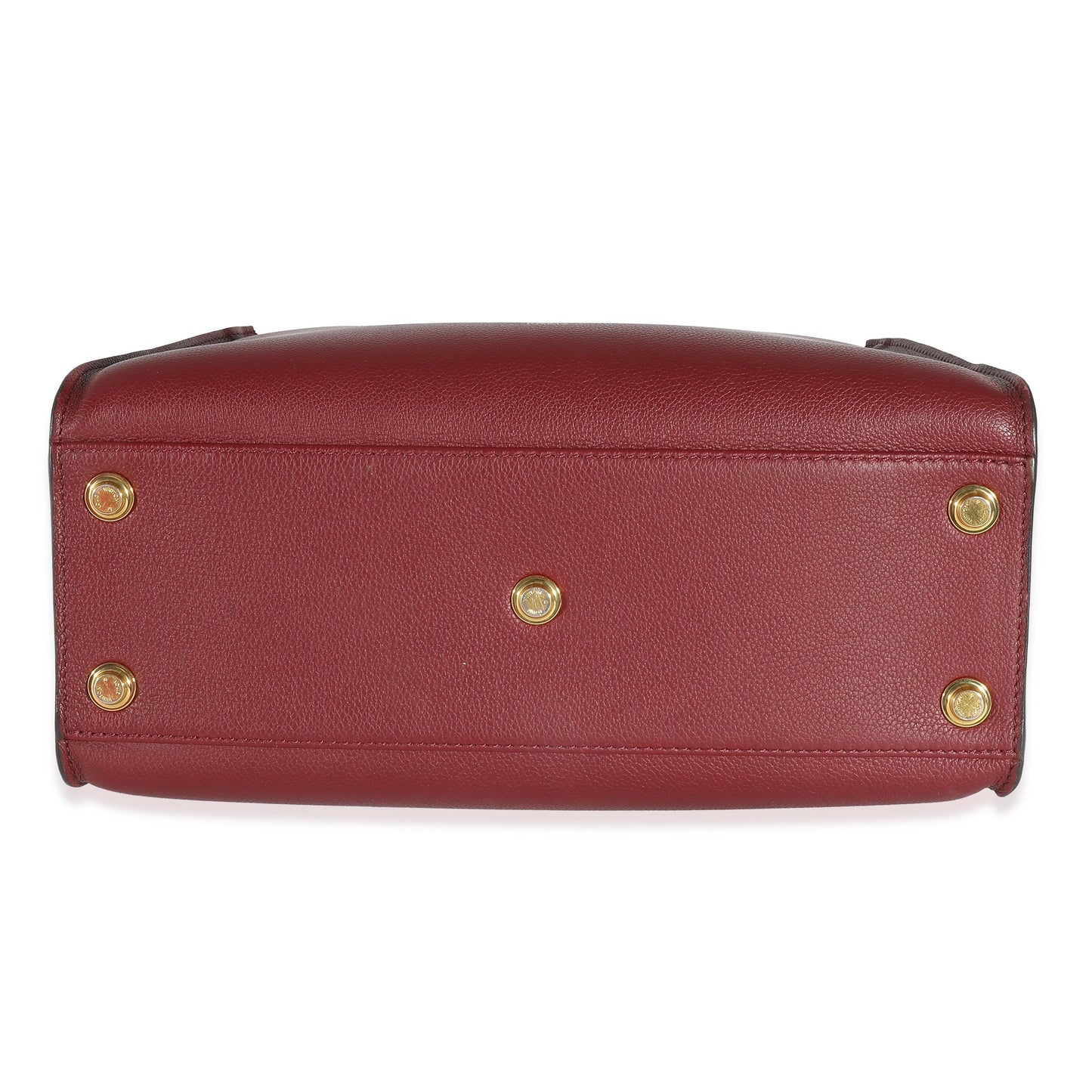 Louis Vuitton Louis Vuitton Bordeaux Calfskin Monogram Canvas On My Side MM