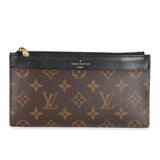 Louis Vuitton Louis Vuitton Black Monogram Canvas Slim Purse