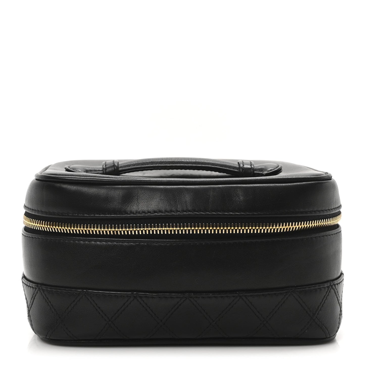 Amelia Lambskin Vanity Cosmetic Case Black