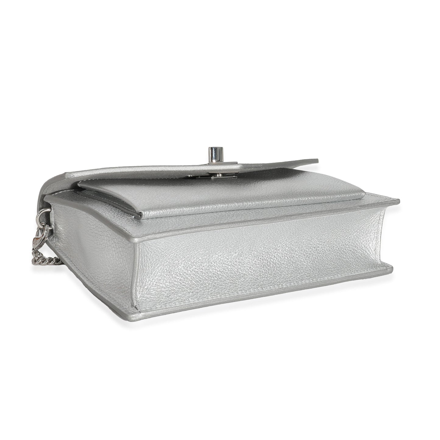Louis Vuitton Louis Vuitton Silver Calfskin Mylockme Chain Pochette