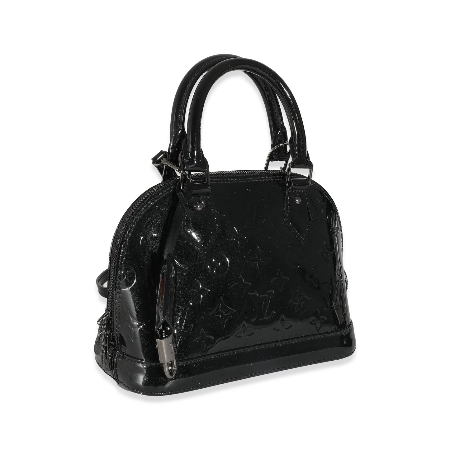 Louis Vuitton Louis Vuitton Black Magnetique Monogram Vernis Alma BB