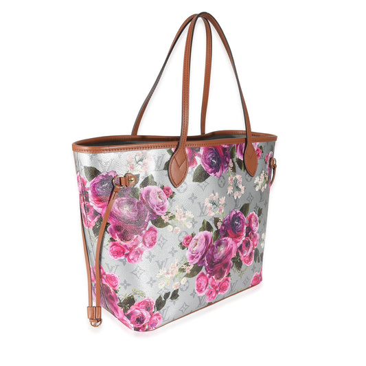 Louis Vuitton Louis Vuitton Silver Monogram Garden Canvas Neverfull MM