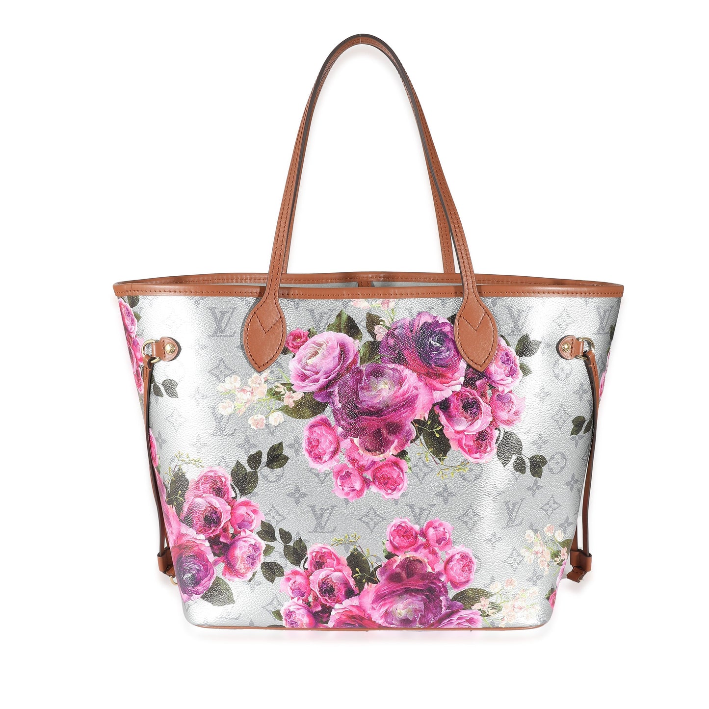 Louis Vuitton Louis Vuitton Silver Monogram Garden Canvas Neverfull MM