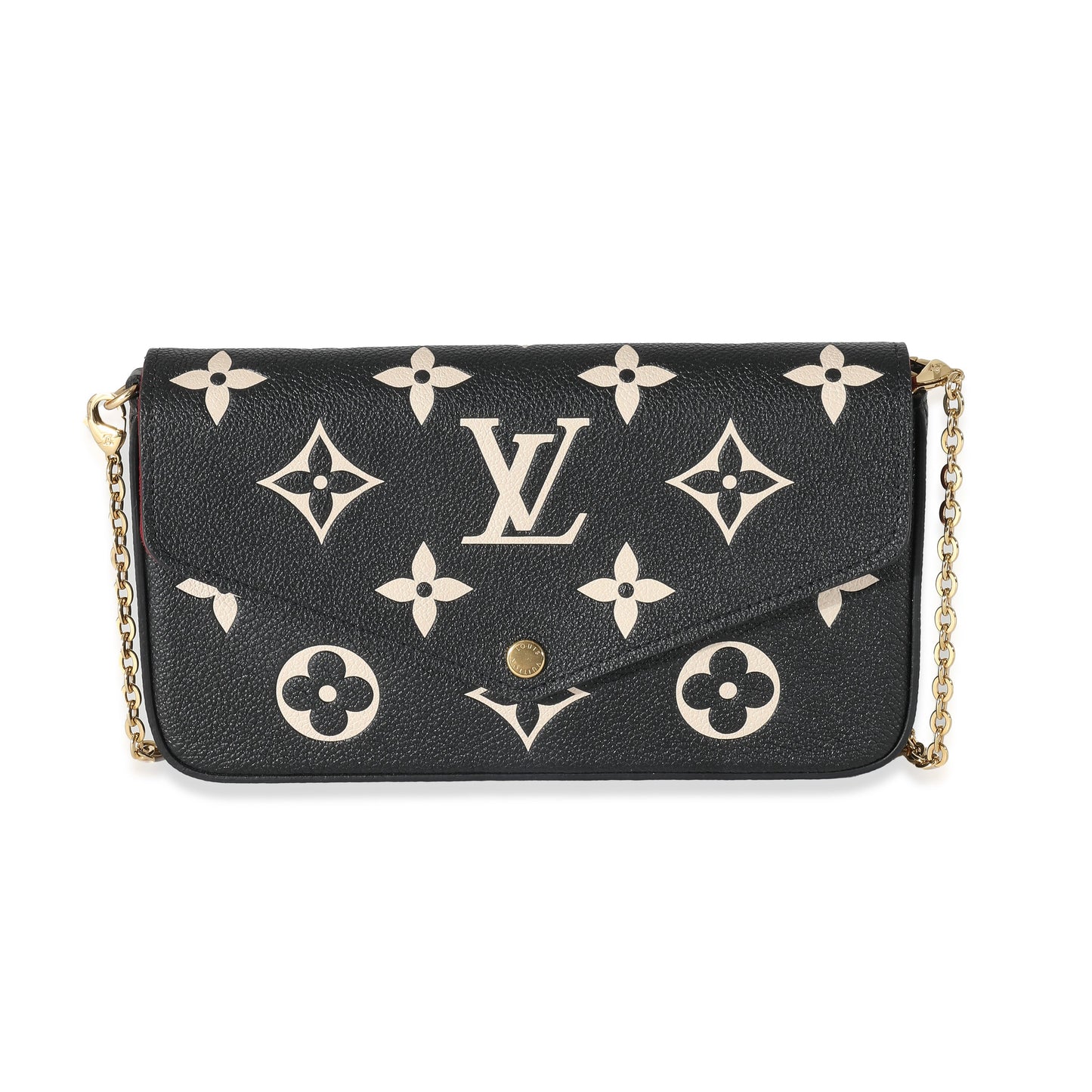 Louis Vuitton Louis Vuitton Black Beige Bicolor Giant Empreinte Félicie Pochette