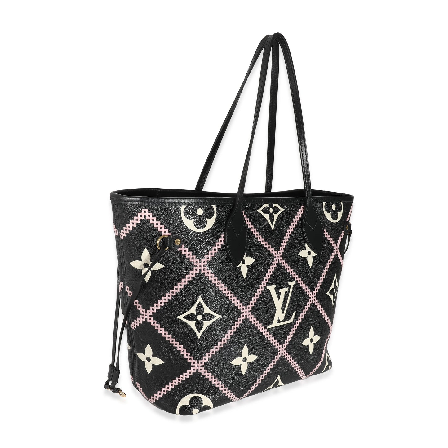 Louis Vuitton Louis Vuitton Black Monogram Empreinte Broderies Neverfull MM