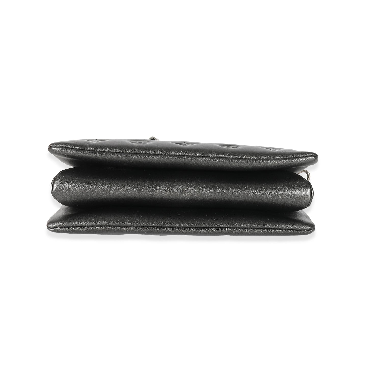 Louis Vuitton Louis Vuitton Anthracite Lambskin Embossed Monogram Coussin PM