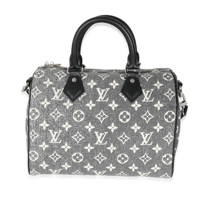 Louis Vuitton Louis Vuitton Black Monogram Denim Jacquard Speedy Bandouliere 25