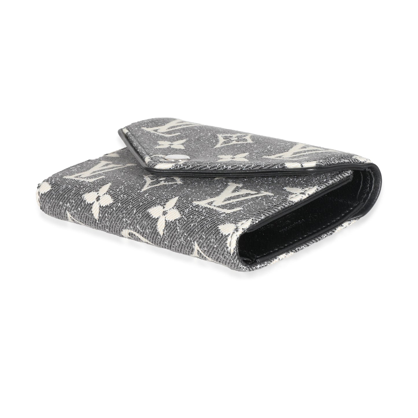 Louis Vuitton Louis Vuitton Black Denim Monogram Jacquard Victorine Wallet