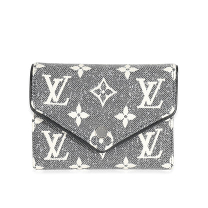 Louis Vuitton Louis Vuitton Black Denim Monogram Jacquard Victorine Wallet