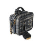 Chanel Navy Tweed Snakeskin Small CC Filigree Vanity Case