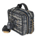 Chanel Navy Tweed Snakeskin Small CC Filigree Vanity Case