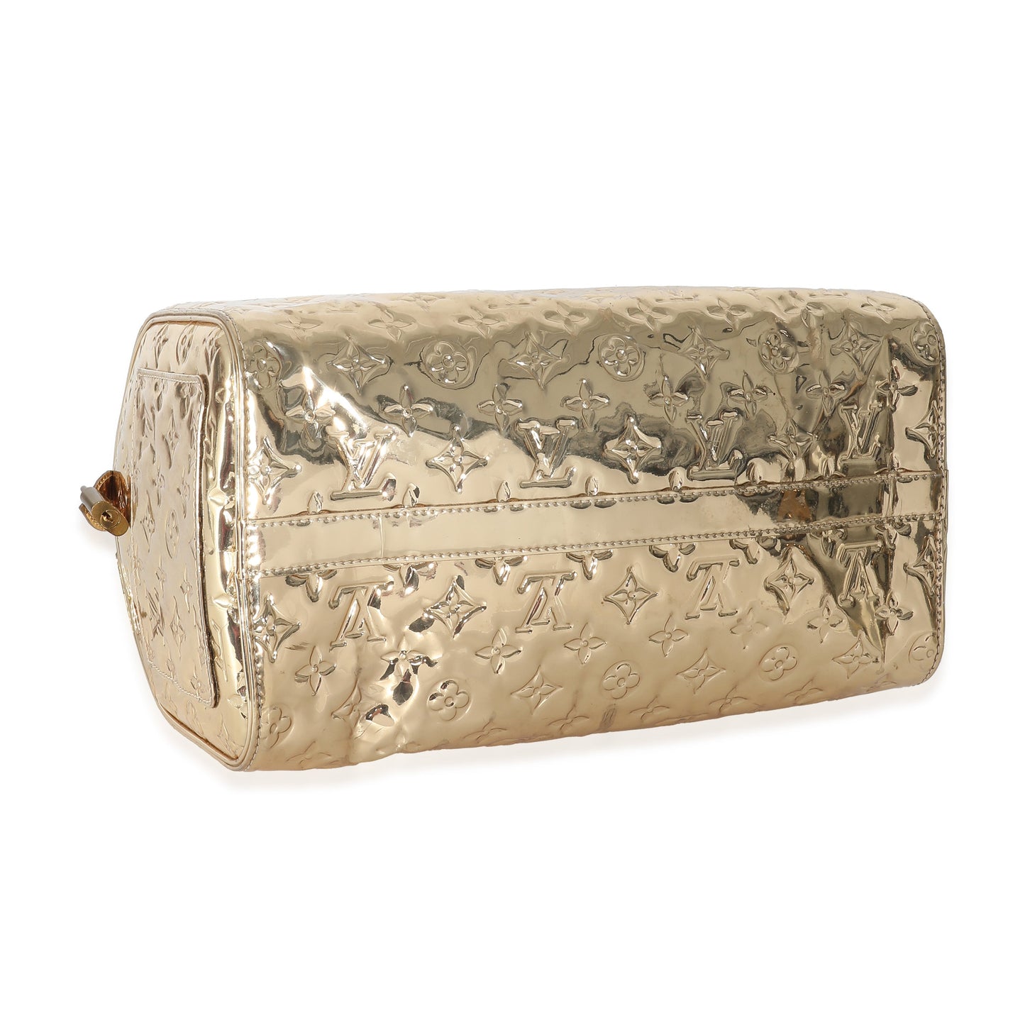 Louis Vuitton Louis Vuitton Gold Monogram Miroir Vinyl Speedy 30