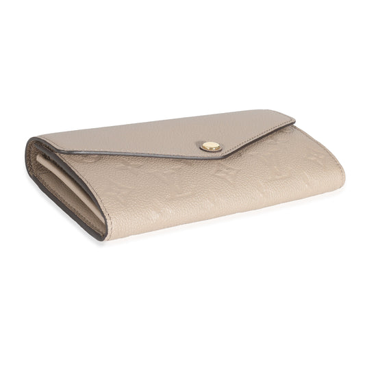 Louis Vuitton Louis Vuitton Tourterelle Monogram Empreinte Sarah Wallet