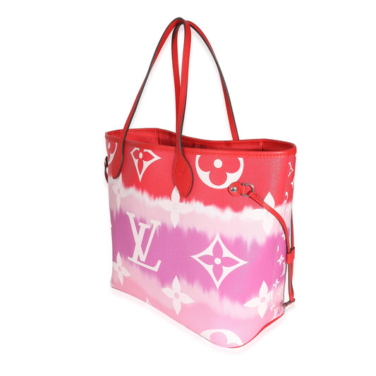 Louis Vuitton Louis Vuitton Red Pink Rogue LV Escale Canvas Neverfull MM