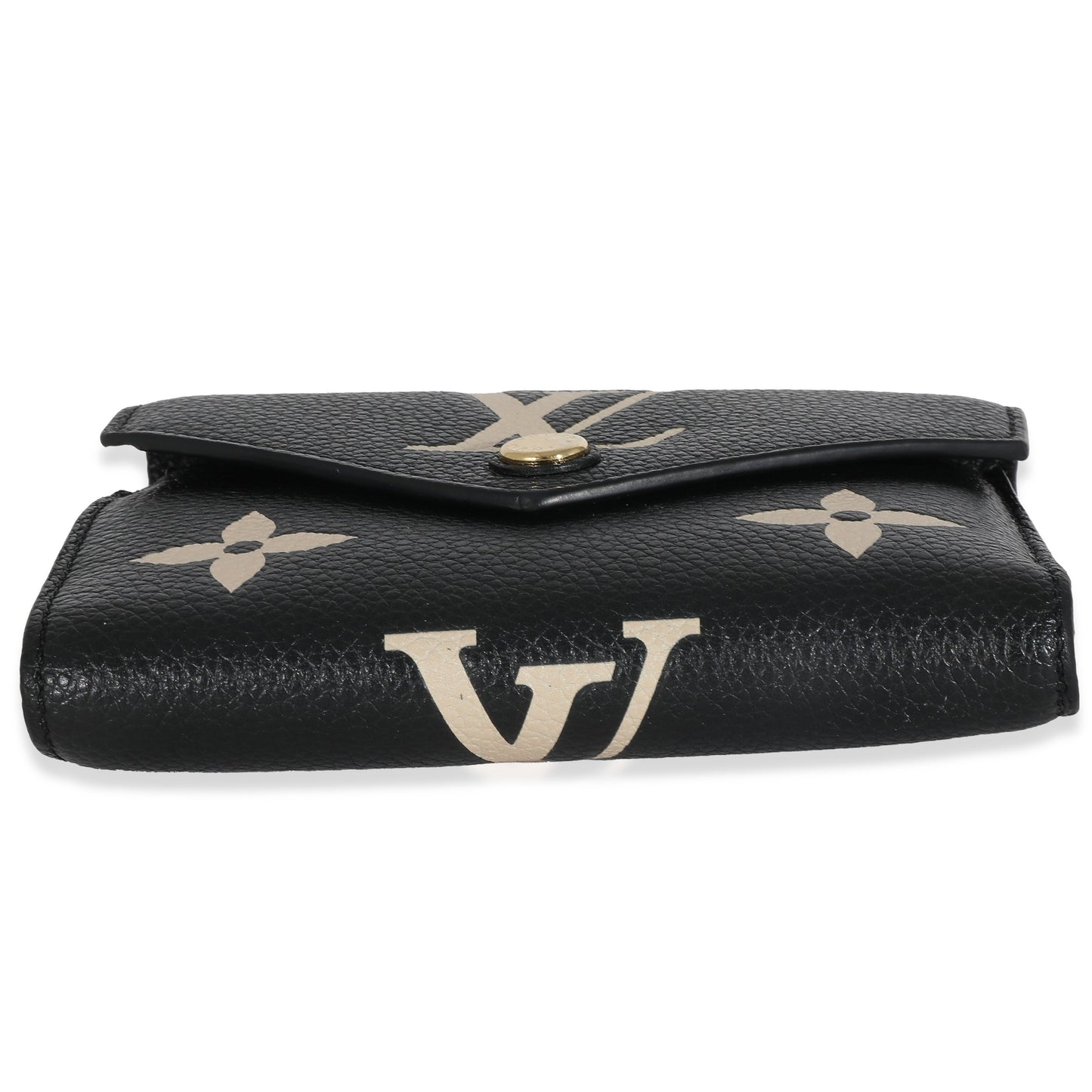 Louis Vuitton Black Beige Bicolor Giant Monogram Empreinte Victorine Wallet