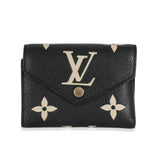 Louis Vuitton Black Beige Bicolor Giant Monogram Empreinte Victorine Wallet