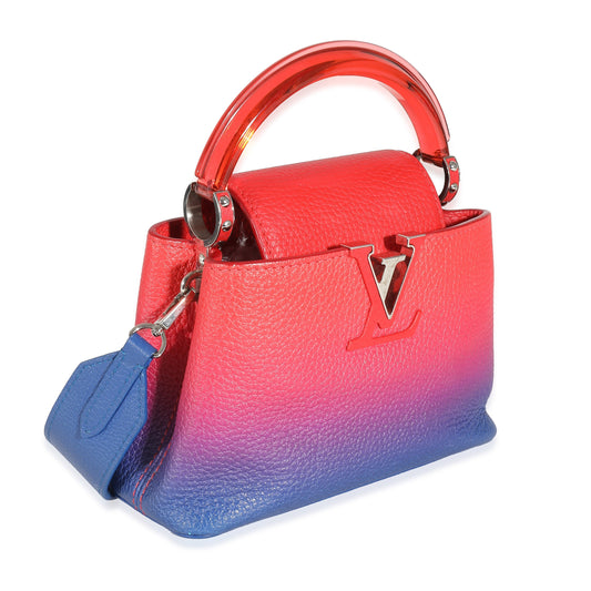 Louis Vuitton Blue Red Ombre Taurillon Mini Capucines