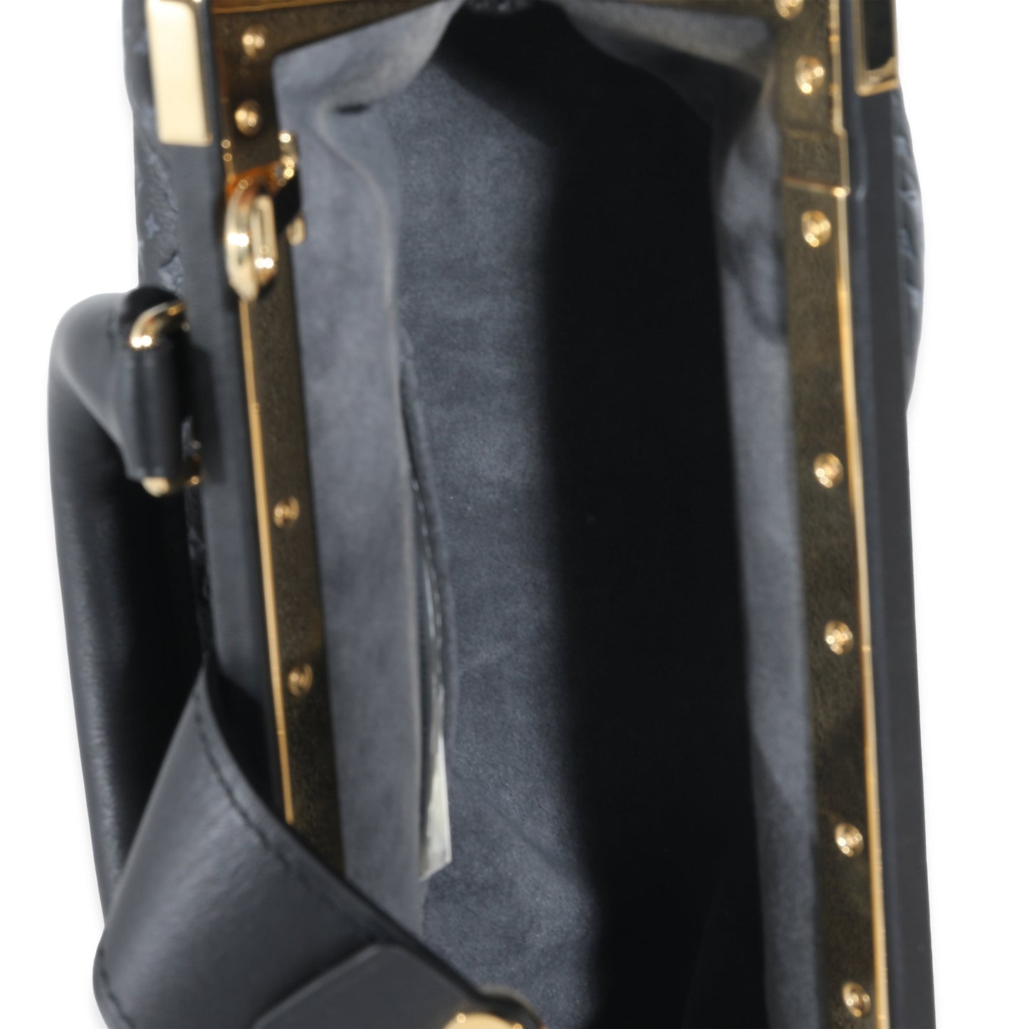 Louis Vuitton Black Embossed Calfskin Nanogram Clutch
