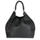 Louis Vuitton Black Monogram Mahina Carmel Hobo