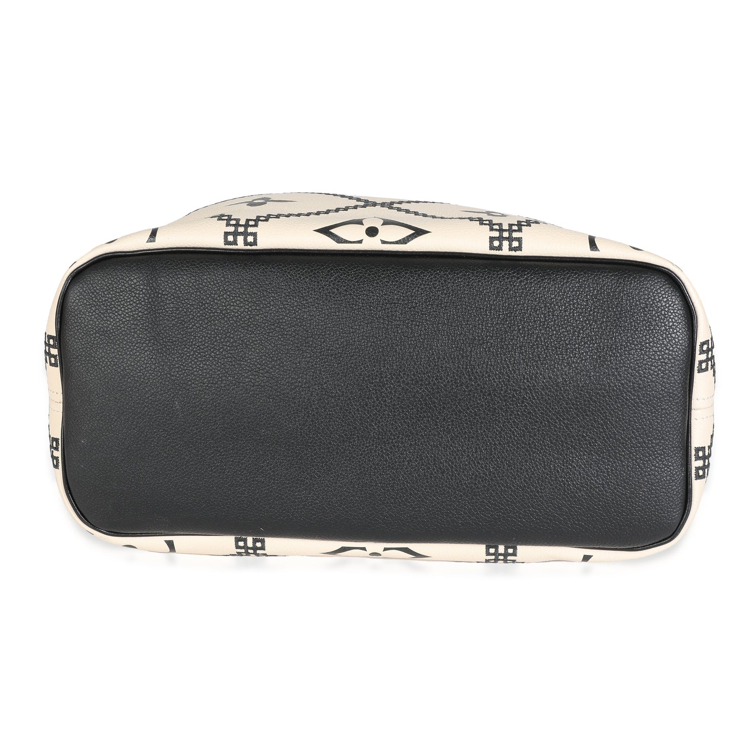 Louis Vuitton Louis Vuitton Cream Black Empreinte Monogram Giant Broderies Neverfull MM