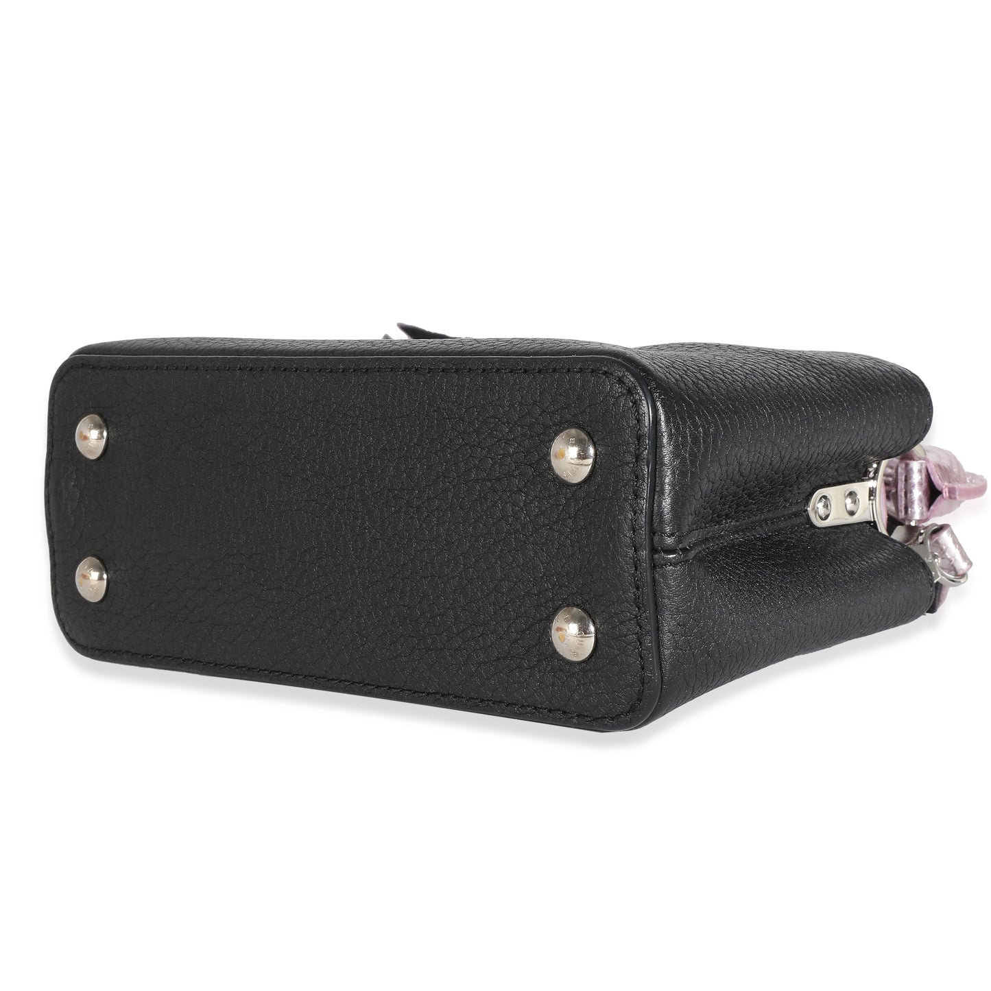 Louis Vuitton Louis Vuitton Black Taurillon Pink Python Mini Capucines