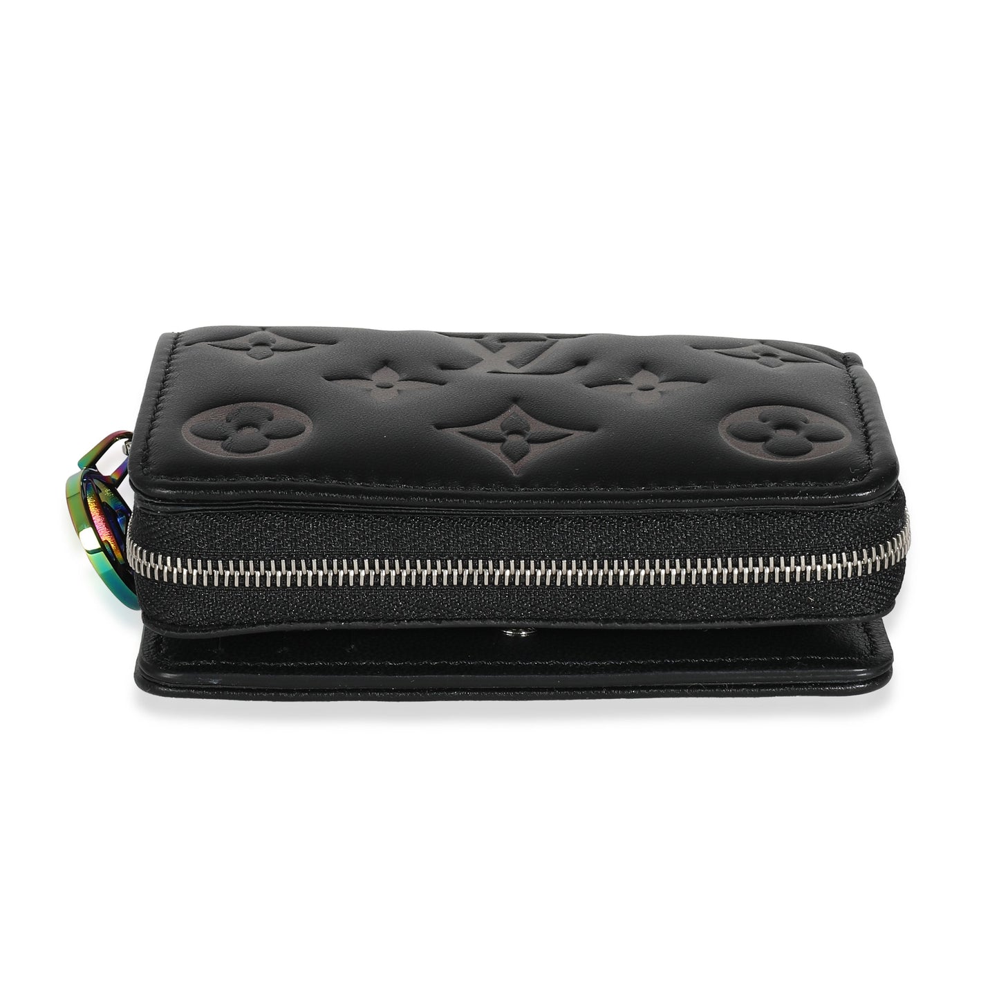 Louis Vuitton Louis Vuitton Black Iridescent Monogram Embossed Lou Coussin Wallet