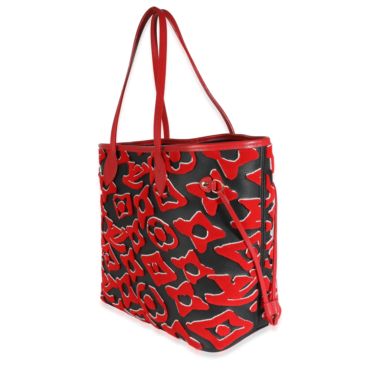 Louis Vuitton x UF Black Red Tufted Monogram Neverfull MM