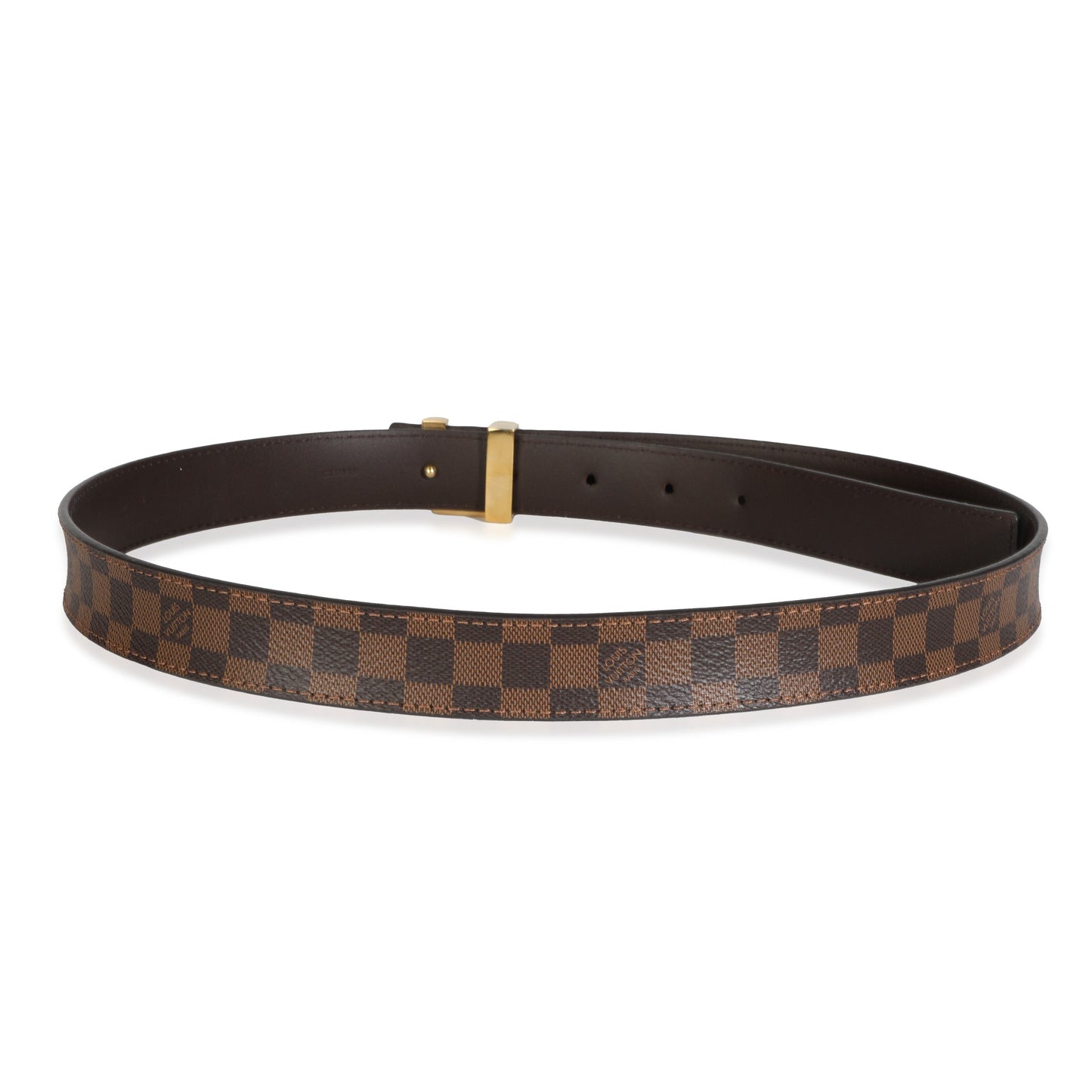 Louis Vuitton Louis Vuitton Damier Ebene Canvas 25mm LV Initiales Belt 80/32
