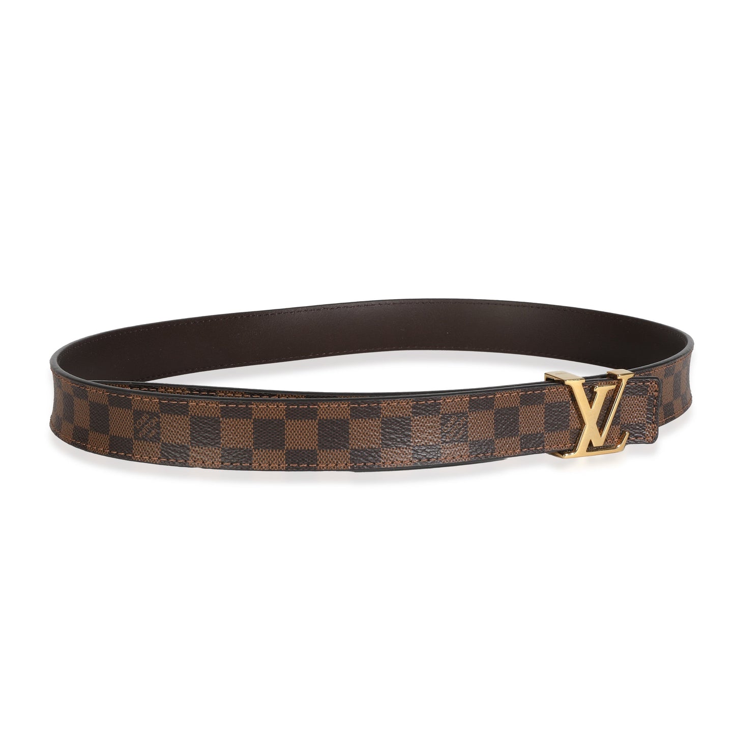 Louis Vuitton Louis Vuitton Damier Ebene Canvas 25mm LV Initiales Belt 80/32