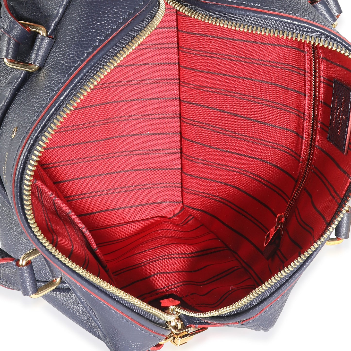 Louis Vuitton Marine Rouge Monogram Empreinte Speedy Bandouliere 25