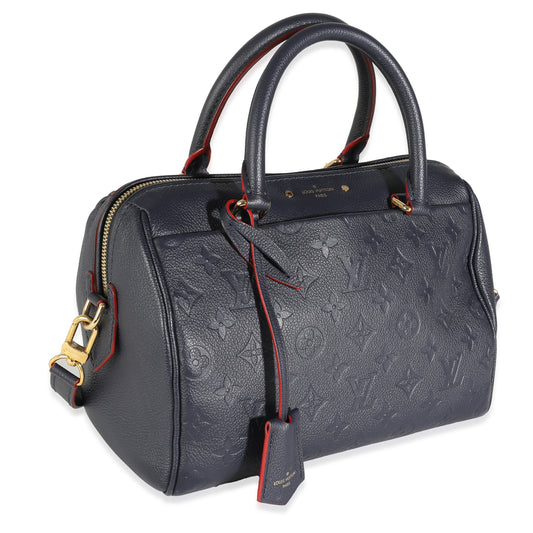 Louis Vuitton Marine Rouge Monogram Empreinte Speedy Bandouliere 25