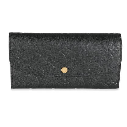Louis Vuitton Louis Vuitton Black Monogram Empreinte Emilie Wallet