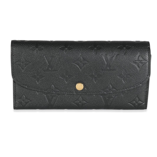 Louis Vuitton Louis Vuitton Black Monogram Empreinte Emilie Wallet