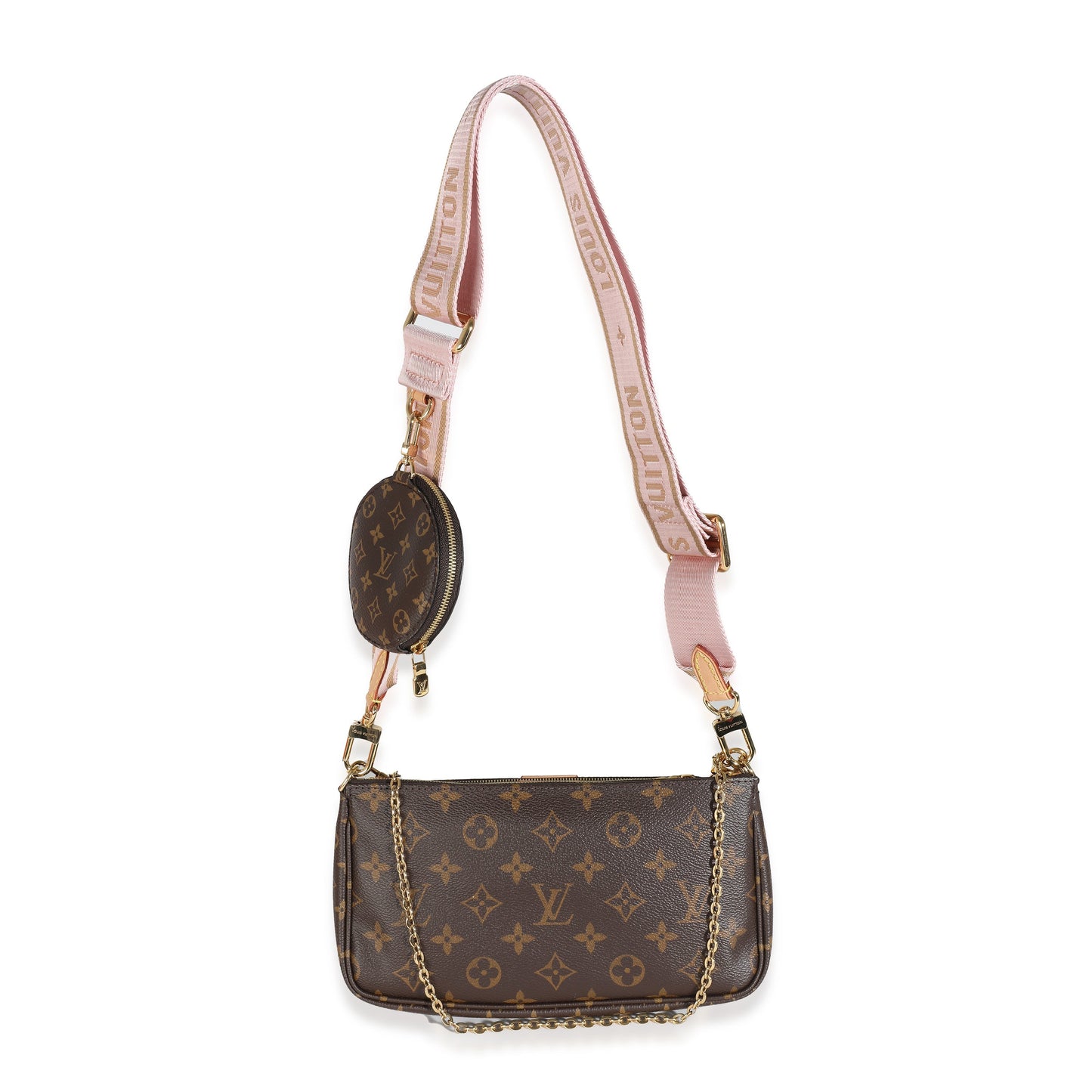 Louis Vuitton Louis Vuitton Rose Clair Monogram Canvas Multi Pochette Accessoires