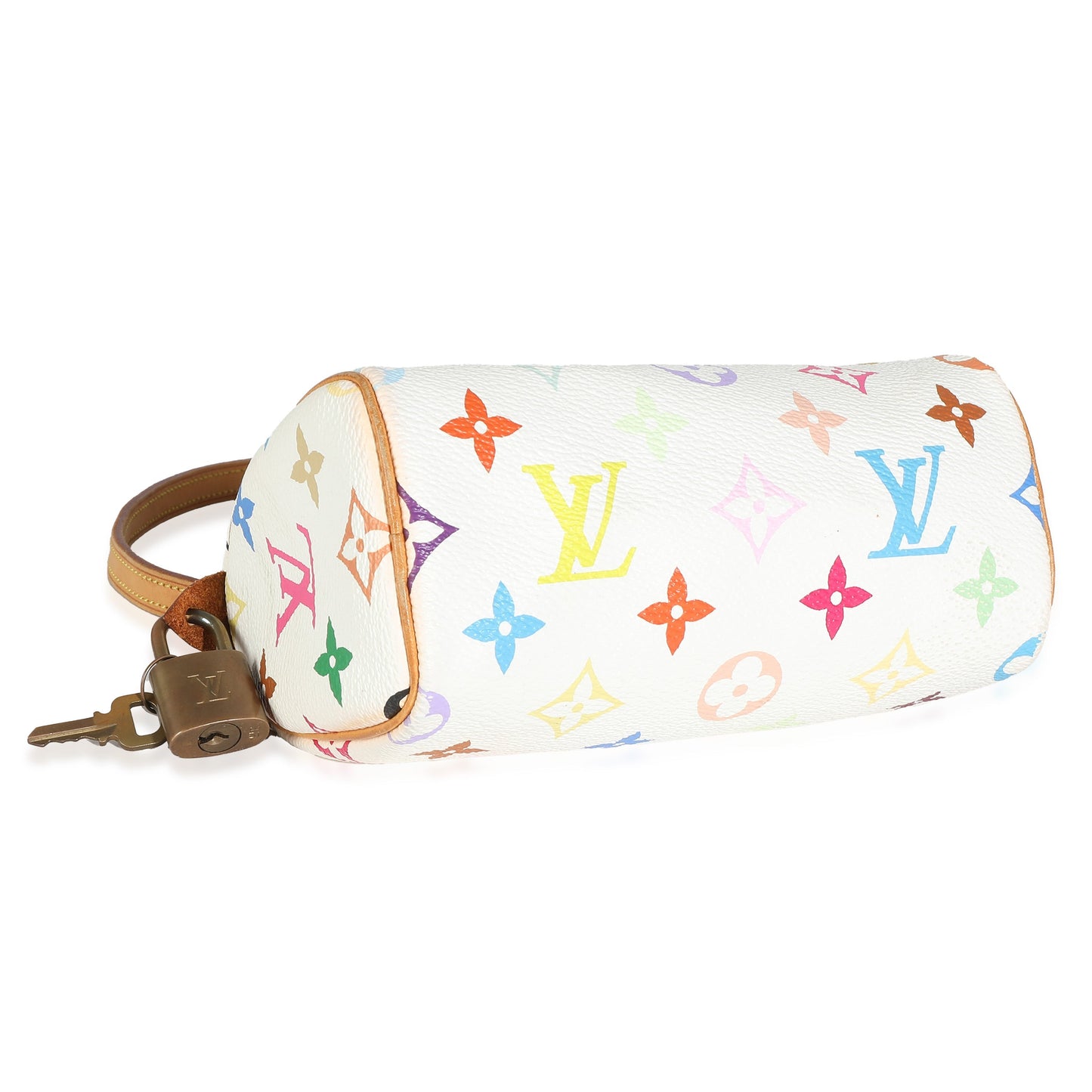 Louis Vuitton Louis Vuitton x Takashi Murakami White Multicolor Monogram Canvas Nano Speedy